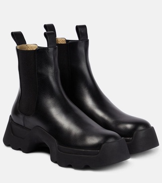 Stomp leather ankle boots