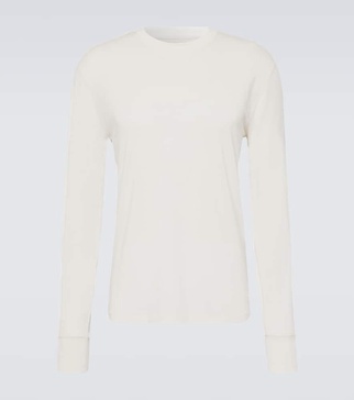 Cotton-blend jersey sweatshirt