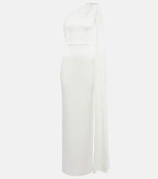 Marnel satin-crepe gown