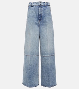 Isla high-rise wide-leg jeans