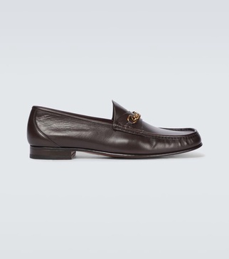 leather York Chain loafers