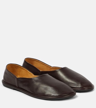 Canal leather flats