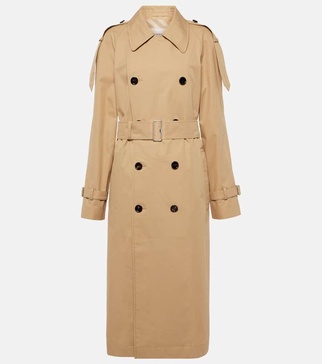 Cotton gabardine trench coat