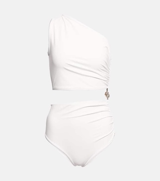 Ruched cutout swimsuit