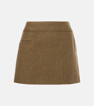 Wool miniskirt