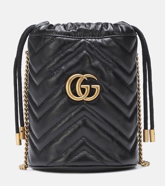 GG Marmont Mini leather bucket bag