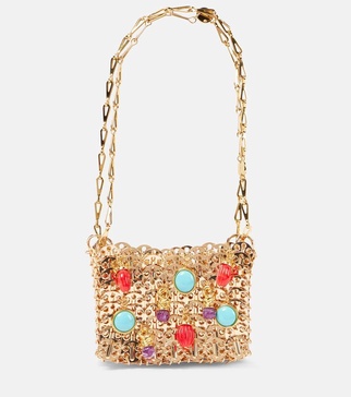 Iconic Gold 1969 Nano embellished shoulder bag