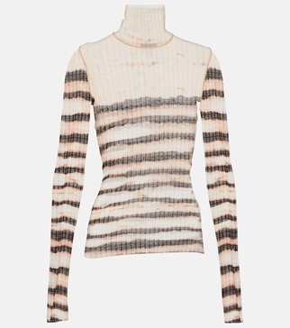 x KNWLS striped turtleneck top