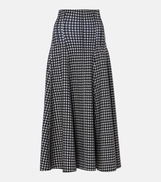 Grace houndstooth maxi skirt