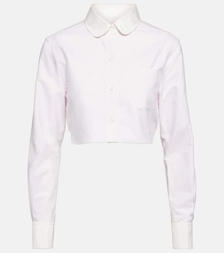 Cropped cotton shirt