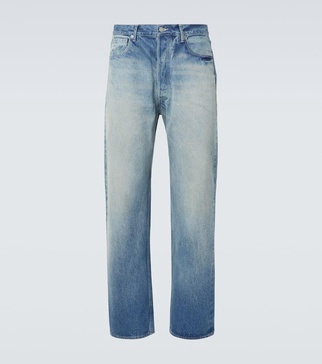 Faded wide-leg jeans