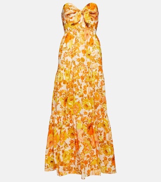 Floral cotton maxi dress