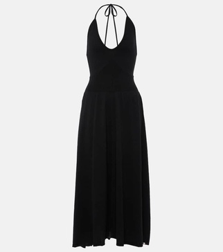 Norma cotton and cashmere-blend midi dress