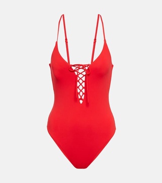 Nerano lace-up swimsuit