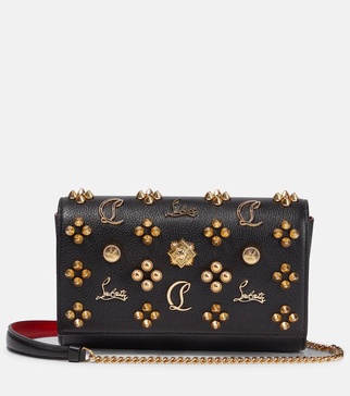 Paloma embellished leather clutch