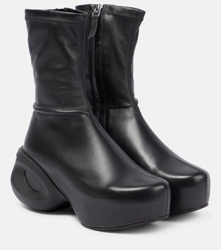 G leather clog ankle boots