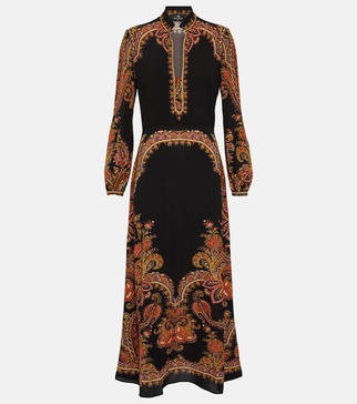 Paisley midi dress