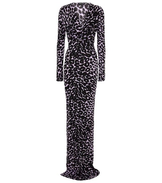 Leopard-print gown