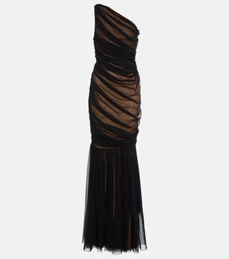 Diana ruched fishtail gown