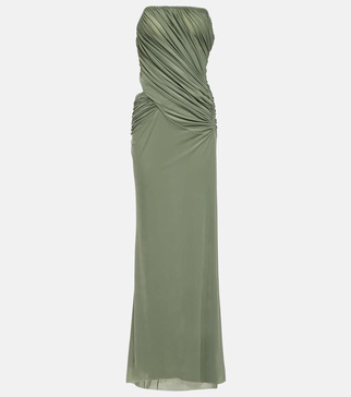 Cutout jersey maxi dress