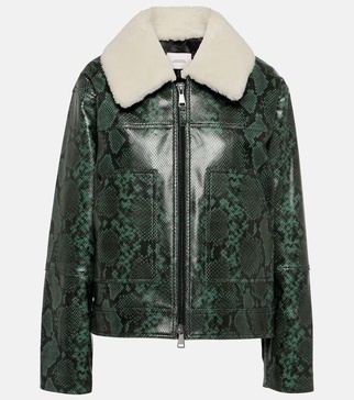 Urban Jungle snake-print leather jacket