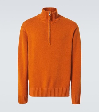 Cashmere half-zip sweater