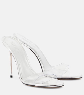 Lidia 105 PVC and leather mules