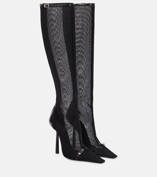 Oxalis mesh knee-high boots