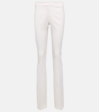 Mid-rise slim pants