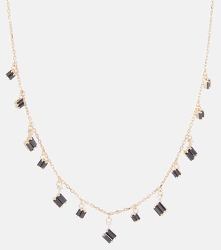 Cascade 18kt gold necklace with sapphires and diamonds