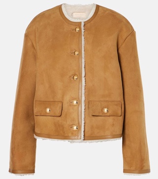 Zanie shearling-lined suede jacket