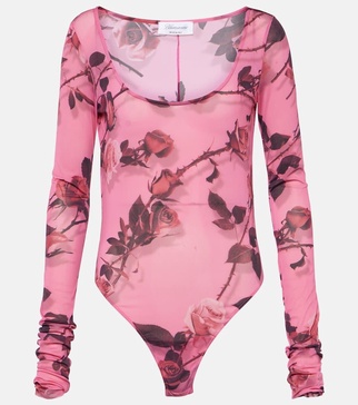 Floral printed bodysuit