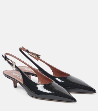 Jessica 35 patent leather slingback pumps