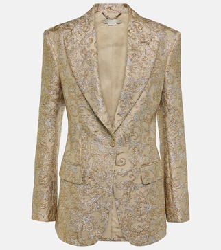 Single-breasted brocade blazer