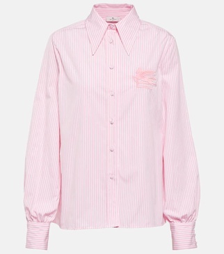 Logo striped cotton shirt