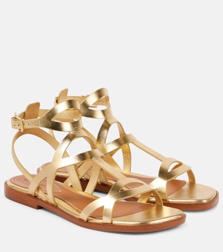 Zimmermann Bay metallic leather sandals