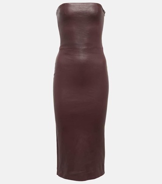 Mona 23 leather midi dress