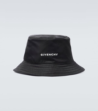 Logo nylon bucket hat