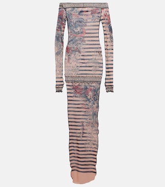 Tattoo Collection printed maxi dress