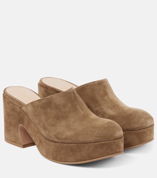 Lyss suede platform mules