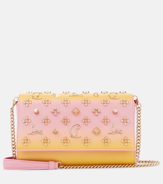 Paloma embellished leather clutch