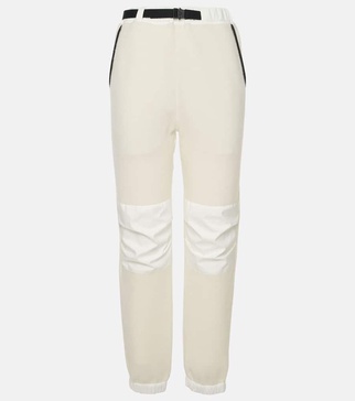 Cashmere and technical track pants