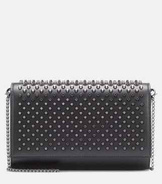 Paloma embellished leather clutch