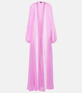 Medicea silk chiffon robe