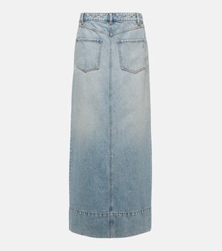 Piave denim maxi skirt