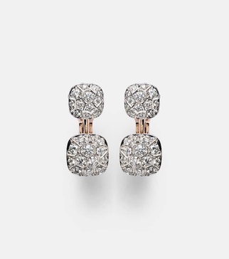 Nudo 18kt rose and white gold earrings with diamonds