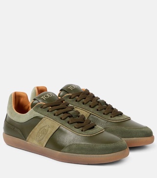 Tabs suede and leather sneakers