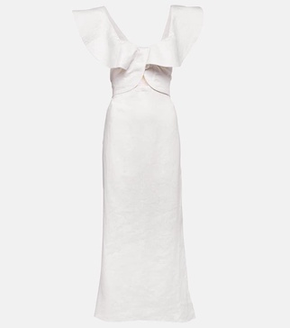 Linen midi dress