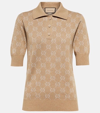 Lamé GG Jacquard Polo Shirt