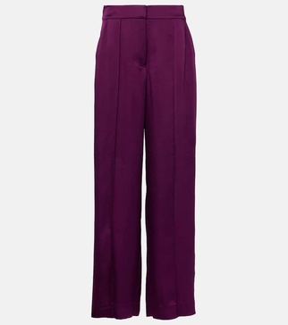 Kira satin wide-leg pants